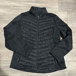 32 Degrees Heat Women's Full Zip Mixed Media Jacket - Black - Size L